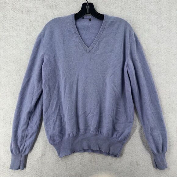 Loro Piana Other - Loro Piana 100% Baby Cashmere Sweater Mens‎ 50IT MED Long Sleeve V Neck Purple